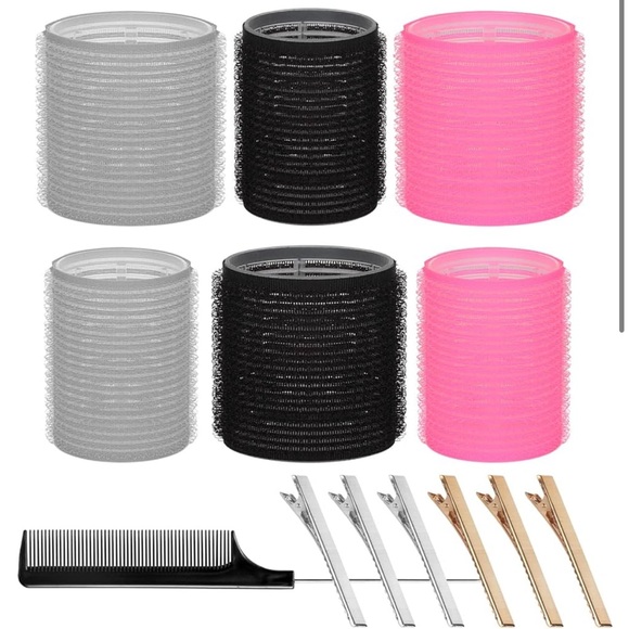 Hair roller set with clips and comb - Picture 2 of 2